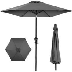 Best Choice Products 10ft Outdoor Steel Market Patio Umbrella W/ Crank, Tilt Push Button, 6 Ribs -Best Choice Products GUEST 02972390 fa06 4180 98ff 2c6fd7530df5