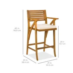 Best Choice Products Set Of 2 Outdoor Acacia Wood Bar Stools Bar Chairs W/ Weather-Resistant Cushions - Teak Finish 13 Best Choice Products Set Of 2 Outdoor Acacia Wood Bar Stools Bar Chairs W/ Weather-Resistant Cushions - Teak Finish -Best Choice Products GUEST 02b26aa7 0b5e 4a78 bfa6 4cf2e5b7e483