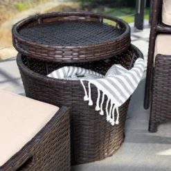 Best Choice Products 5-Piece Outdoor Wicker Patio Bistro Furniture Set W/ Storage Table, No Assembly -Best Choice Products GUEST 07055aaf e9c8 4e94 96b8 476894339ce0