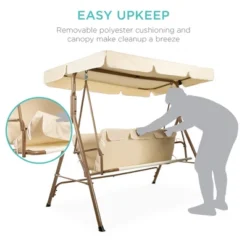 Best Choice Products 2-Person Outdoor Large Convertible Canopy Swing Glider Lounge Chair W/ Removable Cushions 17 Best Choice Products 2-Person Outdoor Large Convertible Canopy Swing Glider Lounge Chair W/ Removable Cushions -Best Choice Products GUEST 077ef06b de57 4c22 8382 d49c2270d501