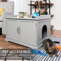 Best Choice Products Large Wooden Cat Litter Box Enclosure, Storage Cabinet Bench Table W/ Magazine Rack 14 Best Choice Products Large Wooden Cat Litter Box Enclosure, Storage Cabinet Bench Table W/ Magazine Rack -Best Choice Products GUEST 07df8c8d a3cd 433a 9782 45da289343e4