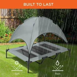 Best Choice Products 48in Elevated Cooling Dog Bed, Outdoor Raised Mesh Pet Cot W/ Removable Canopy, Carrying Bag -Best Choice Products GUEST 08046dbe 660c 4ed1 9d54 6fefdc48051c
