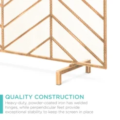 Best Choice Products 52x31in 3-Panel Iron Chevron Fireplace Screen, Spark Guard W/ Handles 14 Best Choice Products 52x31in 3-Panel Iron Chevron Fireplace Screen, Spark Guard W/ Handles -Best Choice Products GUEST 08c0f5d9 4f61 49d7 9572 09a55b9305dd