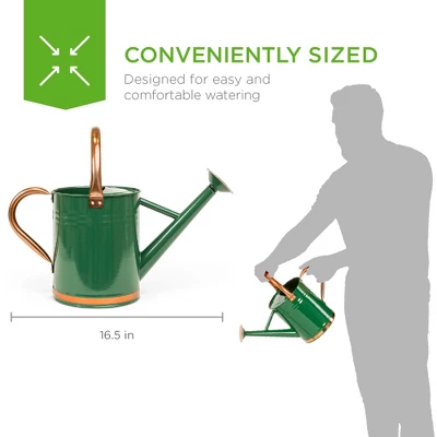 Best Choice Products 1-Gallon Galvanized Steel Watering Can For Gardening W/ O-Ring, Top Handle, Copper Accents 5 Best Choice Products 1-Gallon Galvanized Steel Watering Can For Gardening W/ O-Ring, Top Handle, Copper Accents - Image 3