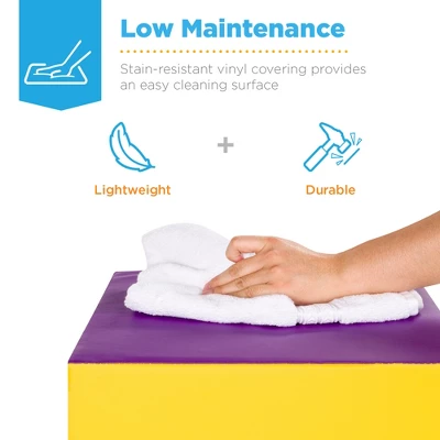 Best Choice Products 5-Piece Kids Climb & Crawl Soft Foam Block Playset Structures For Child Development 4 Best Choice Products 5-Piece Kids Climb & Crawl Soft Foam Block Playset Structures For Child Development - Image 2