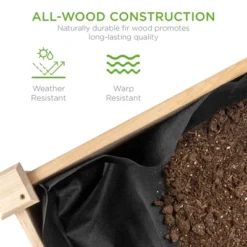 Best Choice Products 34x18x30in Raised Garden Bed, Elevated Wood Planter Box For Kids, Patio W/ Bed Liner -Best Choice Products GUEST 0b6391ea 51da 41c3 add3 6b061229d379