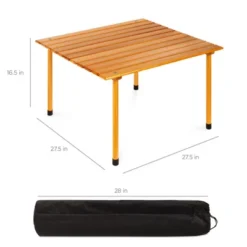 Best Choice Products 28x28in Foldable Indoor Outdoor Portable Wooden Table For Picnics, Camping, Beach W/ Carrying Case -Best Choice Products GUEST 0d5687d5 d580 4d2c a602 904f221c5b6d