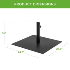 Best Choice Products 38.5lb Steel Umbrella Base, Square Patio Stand W/ Tightening Knob And Anchor Holes - Black 11 Best Choice Products 38.5lb Steel Umbrella Base, Square Patio Stand W/ Tightening Knob And Anchor Holes - Black -Best Choice Products GUEST 0d5f460b ef40 4bf3 921c 087b49723695