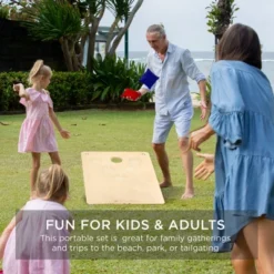 Best Choice Products 2-In-1 Cornhole & Beer Pong Board Game Set, Portable Beanbag Toss W/ 2 Carrying Bags, 6 Bean Bags -Best Choice Products GUEST 0dff434a 3959 4c2a 8f2e 6dcd3e06c1ea