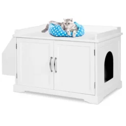 Best Choice Products Large Wooden Cat Litter Box Enclosure, Storage Cabinet Bench Table W/ Magazine Rack 17 Best Choice Products Large Wooden Cat Litter Box Enclosure, Storage Cabinet Bench Table W/ Magazine Rack -Best Choice Products GUEST 10c23218 ef58 4664 b923 97f61bde8720