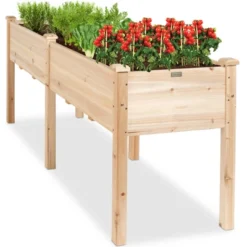 Best Choice Products 72x23x30in Raised Garden Bed, Elevated Wood Planter Box For Patio W/ Divider Panel -Best Choice Products GUEST 17ff1f47 d747 4b93 9a2d 889754deace2