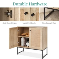 Best Choice Products 2-Door Rattan Storage Cabinet, Accent Furniture, Cupboard W/ Non-Scratch Foot Pads -Best Choice Products GUEST 1897709d 4911 440c aa9a af8e5405b510