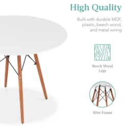 Best Choice Products 5-Piece Compact Mid-Century Modern Dining Set W/ 4 Chairs, Wooden Legs, Plastic Seats -Best Choice Products GUEST 18ef0678 ccec 46e9 b95e 1a7aa5d16234