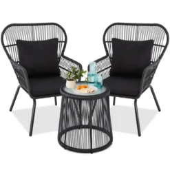 Best Choice Products 3-Piece Patio Conversation Bistro Set, Outdoor Wicker W/ 2 Chairs, Cushions, Side Table 19 Best Choice Products 3-Piece Patio Conversation Bistro Set, Outdoor Wicker W/ 2 Chairs, Cushions, Side Table -Best Choice Products GUEST 1a0dec36 8acf 4a3c a61b 7d3e181d9b98