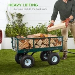 Best Choice Products Heavy-Duty Steel Garden Wagon Lawn Utility Cart W/ 400lb Capacity, Removable Sides, Handle -Best Choice Products GUEST 1ade9c24 e57b 4ba3 9c13 4c8f4408ad8d