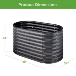 Best Choice Products 4x2x2ft Outdoor Raised Metal Oval Garden Bed, Planter Box For Vegetables, Flowers - Charcoal 13 Best Choice Products 4x2x2ft Outdoor Raised Metal Oval Garden Bed, Planter Box For Vegetables, Flowers - Charcoal -Best Choice Products GUEST 1d5a8b03 d455 42c3 8927 2138c8eee50d