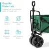 Best Choice Products 36in Folding Multipurpose Indoor Outdoor Utility Cart W/ Swivel Wheels, Adjustable Handle - Green -Best Choice Products GUEST 1e978f56 9f7f 4f5c b6b6 cf1508ed6e76