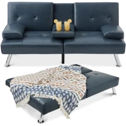 Best Choice Products Modern Faux Leather Convertible Futon Sofa W/ Removable Armrests, Metal Legs, 2 Cupholders 23 Best Choice Products Modern Faux Leather Convertible Futon Sofa W/ Removable Armrests, Metal Legs, 2 Cupholders -Best Choice Products GUEST 1ff9d19d f94b 49a8 95ca cdfb2f7e0039