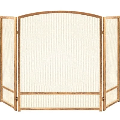 Best Choice Products 54.25x30.25in 3-Panel Steel Mesh Fireplace Screen, Spark Guard W/ Rustic Worn Finish 9 Best Choice Products 54.25x30.25in 3-Panel Steel Mesh Fireplace Screen, Spark Guard W/ Rustic Worn Finish - Image 7