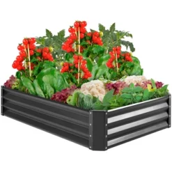 Best Choice Products 6x3x1ft Outdoor Metal Raised Garden Bed For Vegetables, Flowers, Herbs, Plants -Best Choice Products GUEST 20c19473 fa5d 4d62 90fa eb970e0850ac