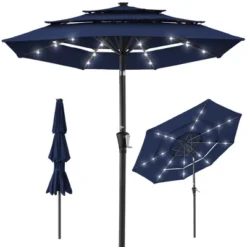 Best Choice Products 10ft 3-Tier Solar Patio Umbrella W/ 24 LED Lights, Tilt Adjustment, Easy Crank 20 Best Choice Products 10ft 3-Tier Solar Patio Umbrella W/ 24 LED Lights, Tilt Adjustment, Easy Crank -Best Choice Products GUEST 20e9d33d 2686 4f2a 8a3f 35f0cdc713c2