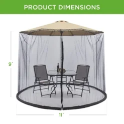 Best Choice Products 9ft Adjustable Bug Screen Accessory For Outdoor Patio Umbrella W/ Polyester Net, Fillable Base -Best Choice Products GUEST 23726900 ba30 48c5 ab2f b87b86ced13a