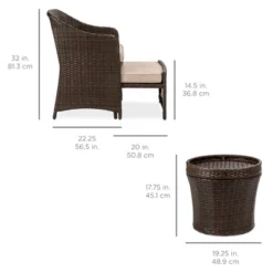 Best Choice Products 5-Piece Outdoor Wicker Patio Bistro Furniture Set W/ Storage Table, No Assembly -Best Choice Products GUEST 2502ea54 334d 4a72 a6c4 2263898e6ba8
