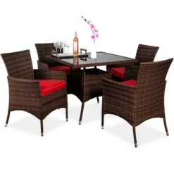 Best Choice Products 5-Piece Indoor Outdoor Wicker Patio Dining Table Furniture Set W/ Umbrella Cutout, 4 Chairs 20 Best Choice Products 5-Piece Indoor Outdoor Wicker Patio Dining Table Furniture Set W/ Umbrella Cutout, 4 Chairs -Best Choice Products GUEST 30aa18b7 5cd2 4582 a70b f3ff3f6ce34a