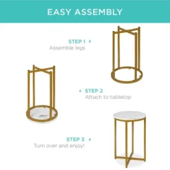 Best Choice Products 16in Faux Marble Modern Round Living Room Accent Side Table W/ Metal Frame -Best Choice Products GUEST 30dc9f99 a73f 4da7 b101 b2a73e0a299b