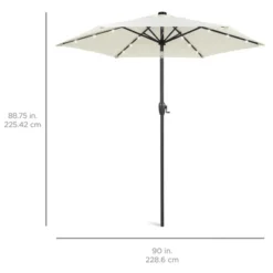 Best Choice Products 7.5ft Outdoor Solar Patio Umbrella For Deck, Pool W/ Tilt, Crank, LED Lights -Best Choice Products GUEST 320db5ae 9abc 4d94 8efd 37f2783f06fc