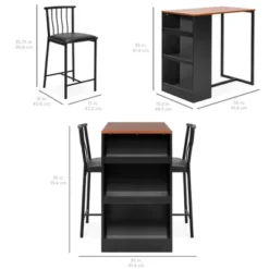 Best Choice Products 3-Piece Wooden Counter Height Dining Table Set For Kitchen, Dining Room W/ Storage -Best Choice Products GUEST 357a4d6c 3d8b 4ec1 9666 aeb3ea9e7569