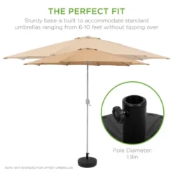 Best Choice Products Fillable Plastic Patio Umbrella Base Stand, Pole Holder W/ Adjustment Knob 12 Best Choice Products Fillable Plastic Patio Umbrella Base Stand, Pole Holder W/ Adjustment Knob -Best Choice Products GUEST 36f6759e 8e1d 4276 b8b3 54d9b786e1ed