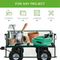 Best Choice Products Heavy-Duty Steel Garden Wagon Lawn Utility Cart W/ 400lb Capacity, Removable Sides, Handle -Best Choice Products GUEST 37832854 55e4 4f72 91bf 27f7834b0560