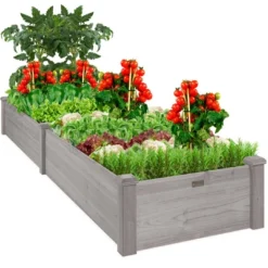 Best Choice Products 8x2ft Outdoor Wooden Raised Garden Bed Planter For Grass, Lawn, Yard -Best Choice Products GUEST 39c2797b 54b2 4ce9 acae 07eb835715ca