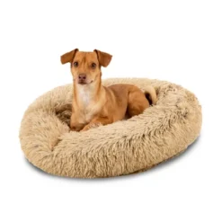 Best Choice Products Dog Bed Self-Warming Plush Shag Fur Donut Calming Pet Bed Cuddler - Brown -Best Choice Products GUEST 3b23f090 a499 479a 82bc 3c1b1a009229