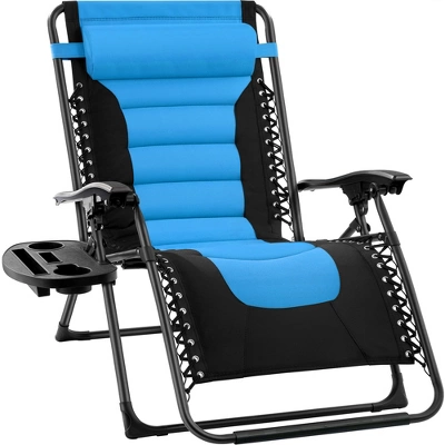 Best Choice Products Oversized Padded Zero Gravity Chair, Folding Outdoor Patio Recliner W/ Headrest, Side Tray 16 Best Choice Products Oversized Padded Zero Gravity Chair, Folding Outdoor Patio Recliner W/ Headrest, Side Tray - Image 14