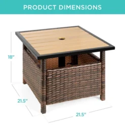 Best Choice Products Wicker Rattan Patio Side Table Outdoor Furniture For Garden, Pool, Deck W/ Umbrella Hole 15 Best Choice Products Wicker Rattan Patio Side Table Outdoor Furniture For Garden, Pool, Deck W/ Umbrella Hole -Best Choice Products GUEST 3d90346b 92d5 472f adc3 2a2fcd8f23c2