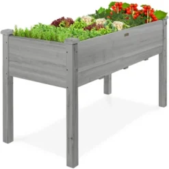 Best Choice Products Best Choice Product 48x24x30in Raised Garden Bed, Elevated Wooden Planter For Yard W/ Foot Caps, Bed Liner -Best Choice Products GUEST 3f7404f8 31f8 4f28 a4b9 a48762f5a2a0
