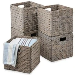 Best Choice Products 12x12in Hyacinth Baskets, Set Of 5 Multipurpose Collapsible Organizers W/ Inserts 21 Best Choice Products 12x12in Hyacinth Baskets, Set Of 5 Multipurpose Collapsible Organizers W/ Inserts -Best Choice Products GUEST 3fb7bb76 77b0 416f b187 eb10a40e4cd0 1