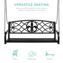 Best Choice Products 2-Person Metal Outdoor Porch Swing, Hanging Patio Bench W/ Weather-Resistant Steel -Best Choice Products GUEST 401a3f67 e6bf 4191 bf40 bddd95cb54cd