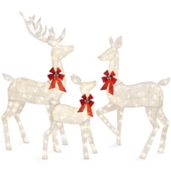 Best Choice Products 3-Piece Lighted Christmas Deer Set Outdoor Yard Decoration With 360 LED Lights, Stakes -Best Choice Products GUEST 4079474a 604a 4a3c 8cb6 7439b7db1a2d