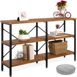 Best Choice Products 55in Rustic 3-Tier Console Table For Living Room, Entry W/ Non-Scratch Feet -Best Choice Products GUEST 40c628eb b86e 40d3 aad7 c9e72243a1e5