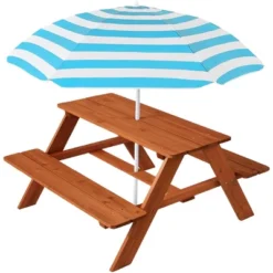 Best Choice Products Kids Wooden Picnic Table, Outdoor Activity Table W/ Adjustable Umbrella, Built-In Seats -Best Choice Products GUEST 42292d8f a80d 40ad a353 6735de649691