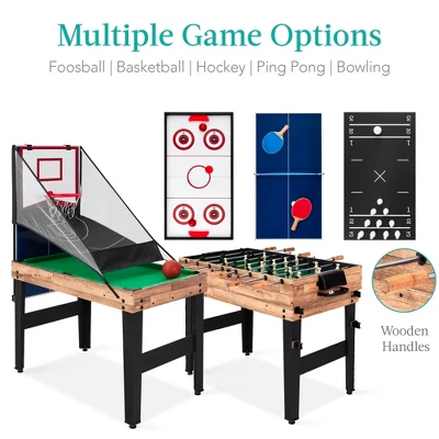 Best Choice Products 13-in-1 Combo Game Table Set W/ Ping Pong, Foosball, Basketball, Air Hockey, Archery 5 Best Choice Products 13-in-1 Combo Game Table Set W/ Ping Pong, Foosball, Basketball, Air Hockey, Archery - Image 3