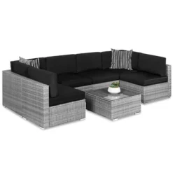 Best Choice Products 7-Piece Modular Outdoor Conversational Furniture Set, Wicker Sectional Sofas W/ Cover -Best Choice Products GUEST 4abd42c3 ebb2 49c2 9e07 7583d1a98b38