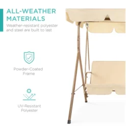 Best Choice Products 2-Person Outdoor Large Convertible Canopy Swing Glider Lounge Chair W/ Removable Cushions 16 Best Choice Products 2-Person Outdoor Large Convertible Canopy Swing Glider Lounge Chair W/ Removable Cushions -Best Choice Products GUEST 4ce792fd 334c 4e79 bcdd 33f75d4b09b3