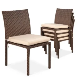 Best Choice Products Set Of 4 Stackable Outdoor Patio Wicker Chairs W/ Cushions, UV-Resistant Finish 14 Best Choice Products Set Of 4 Stackable Outdoor Patio Wicker Chairs W/ Cushions, UV-Resistant Finish -Best Choice Products GUEST 5010e634 4ddf 4e6a a5c5 c7902c9c715b
