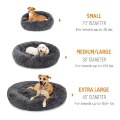 Best Choice Products 36in Dog Bed Self-Warming Plush Shag Fur Donut Calming Pet Bed Cuddler -Best Choice Products GUEST 50ab23d9 dd46 4a93 af00 e5a5fee7da9d