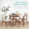 Best Choice Products 5-Piece Compact Wooden Mid-Century Modern Dining Set W/ 4 Chairs, Padded Seat & Back - Brown/White -Best Choice Products GUEST 51f8de49 a441 4852 aef0 0ea758ce4965