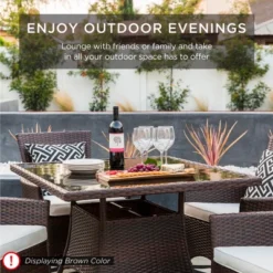 Best Choice Products 5-Piece Indoor Outdoor Wicker Patio Dining Table Furniture Set W/ Umbrella Cutout, 4 Chairs 16 Best Choice Products 5-Piece Indoor Outdoor Wicker Patio Dining Table Furniture Set W/ Umbrella Cutout, 4 Chairs -Best Choice Products GUEST 52e72945 0818 4847 a6eb c1f682e1b1d4